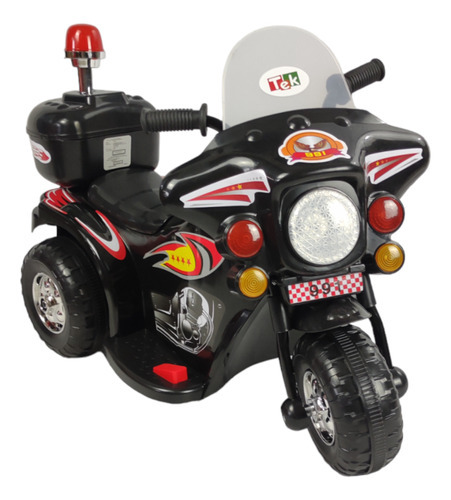 Motocicleta Montable Electrica Pequeña Sonido Luz Led 6v Color Negro