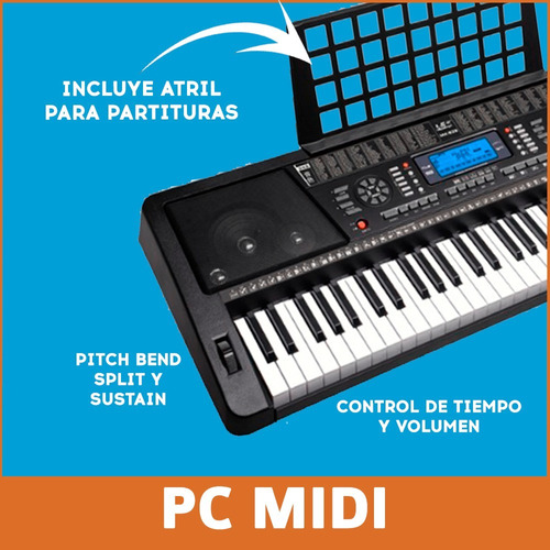 Imagen 8 de 10 de Teclado Órgano Electrónico Mk939 61 Teclas Sensitivo