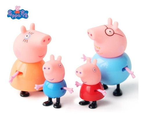 Imagem 3 de 4 de Bonecos Família Da Peppa - Kit Com 4 Figuras - Sunny 2301