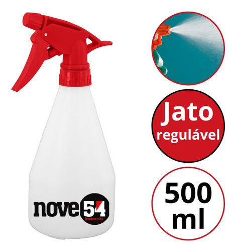 Borrifador Pulverizador Manual 500ml Jardim Plantas Nove54 Cor Vermelho