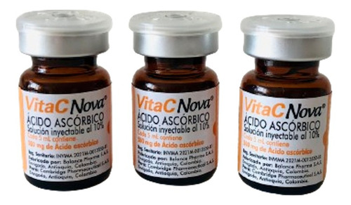 Vitamina C 5ml / 500mg - Pack X 3 Viales