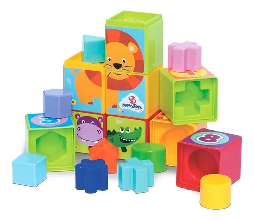 Brinquedo Infantil Cubinhos Didáticos 5 X 1 - Mercotoys