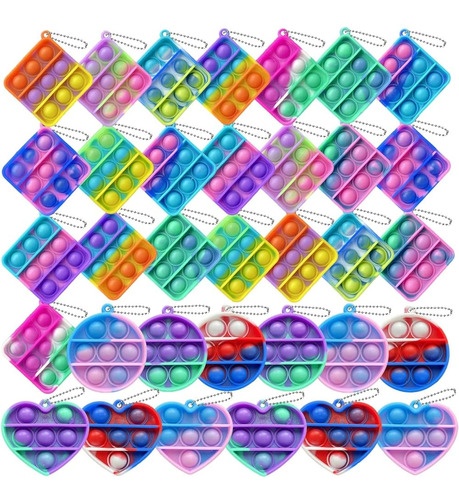 Nuenun 120pcs Color Aleatorio Mini Squeeze Pop Bubble Fidget