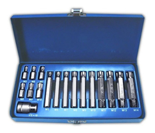 Puntas Ribe M5 A M14 (17 Piezas) Estuche Gd Tools Pro-shop 