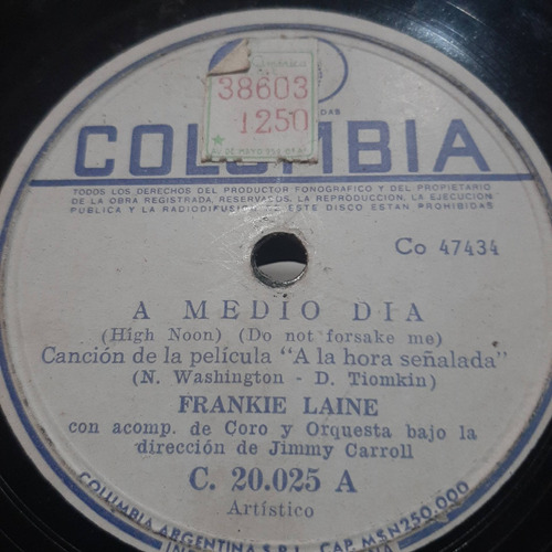 Pasta Frankie Laine Stafford Carroll Columbia C332