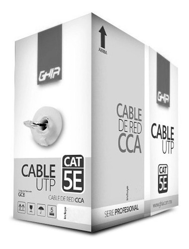 Cable Red Cat5e Bobina Utp Cca Azul 24awg 100m Gcb-045 Ghia