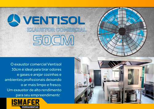 Exaustor Ind. 50cm Alta Rotação / Vazão - 5.000 M³h. Coifa