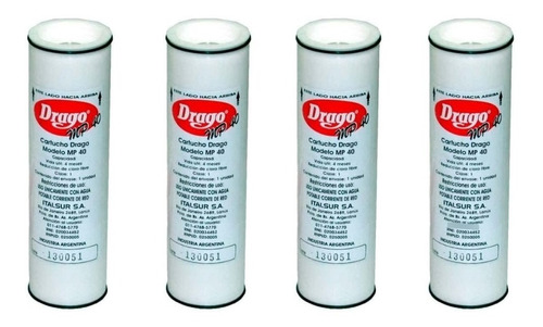 4 ( Cuatro ) Unidades Filtro De Repuesto Original Para Purificador De Agua Drago Aprobado Anmat Distribuidores Oficiales