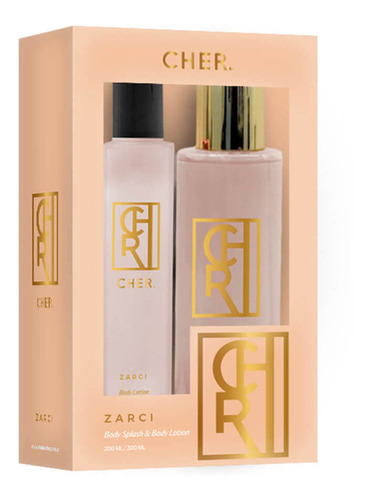 Body Splash Mujer Cher Zarci 200ml + Body Lotion 200ml Set