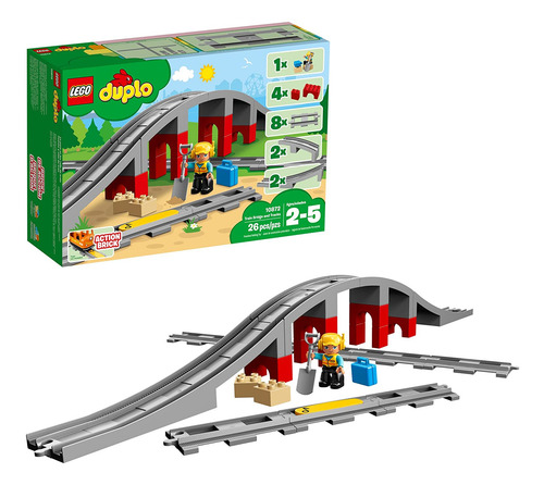 Puente Y Vías Del Tren Lego Duplo 10872 Bloques De Construcc