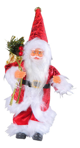Figura De Papá Noel De 26 Cm, Coleccionable, Rojo Estampado