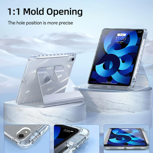 Funda Transparente Con Rotación De 360° Para Tableta 10.2 7/
