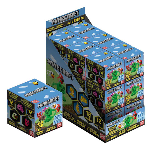 Figura Minecraft Guacamaya Oro Real Edicion Especial 1/54