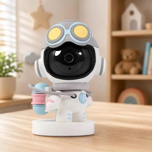 Câmera Segurança Robô Astronauta Wifi Hd 360º Sensor
