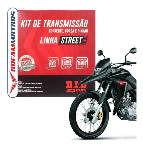 Kit Transmissão Relação Did Honda Xre300 Xre 300 C/ Corrente