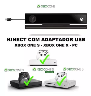 Kinect Xbox One Com Adaptador Para Xbox One X E S E Premium