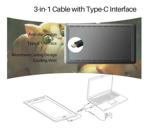 Tableta Digitalizadora Huion Kamvas Pro 13 Gt-133 Black