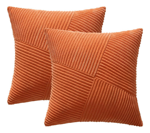 Cubiertas De Almohadas De Pana De Miulee De 2 Cubiertas De A