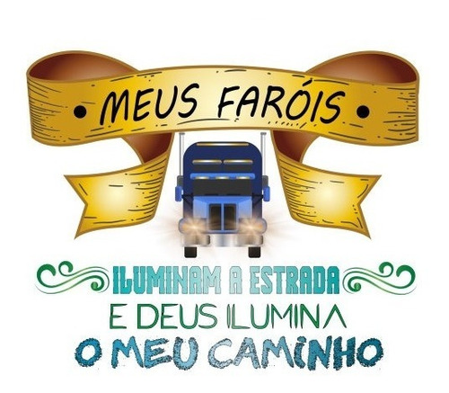 Imagem 4 de 6 de Camiseta Para Caminhoneiro - Meus Faróis Iluminam A Estrada