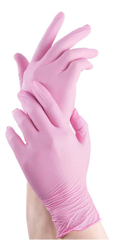 Guantes De Nitrilo Azul / Rosa / Negro 100uni. Xs/ S / M / L