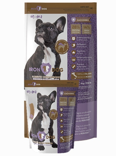 Imagen 3 de 9 de Iron Dog Alimento Super Premium Cachorros Razas Pequeñas 8kg