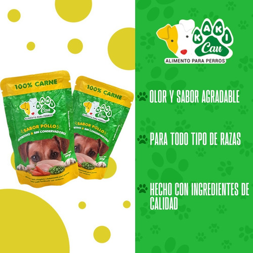 Alimento Para Perro Kakican 24 Sobres 100 Grs C/u Pollo