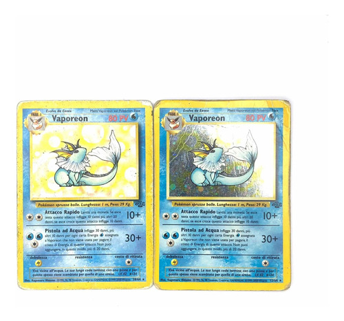 Vaporeon 28/64 Y 12/64 Holo - Carta Original Pokémon Jungle