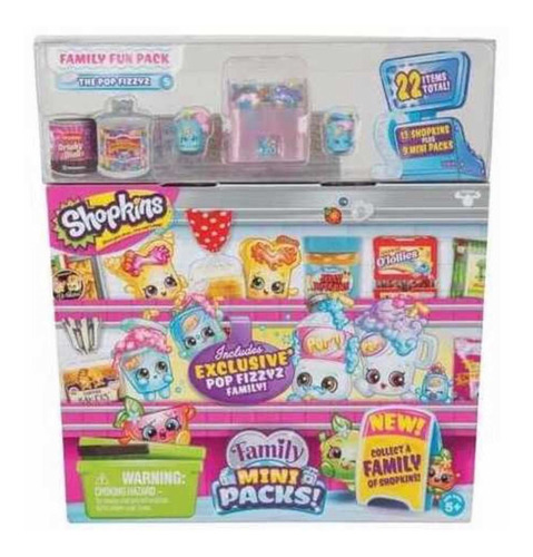 Shopkins Family Fun Pack Con Los Pop Fizzys Mini Pack Nuevo