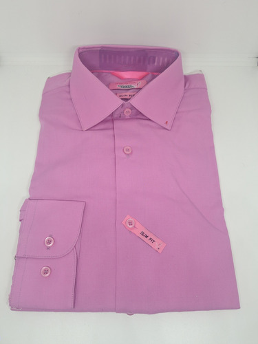 * Camisa Hombre Talla S 14-14 1/2, 32/33 Slim Fit Rosado