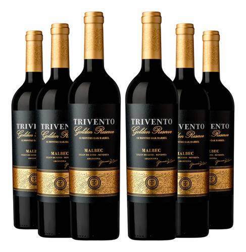 Vino Tinto Trivento Golden Reserve Malbec 750ml Caja X6