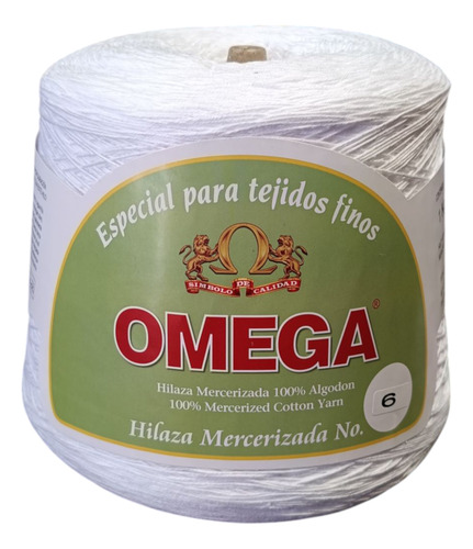 Hilo Omega Crochet #6 Kilo Blanco