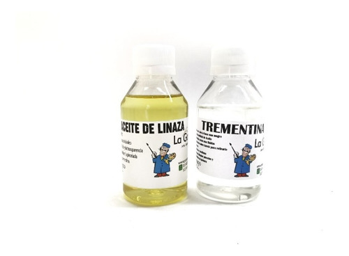 Aceite De Linaza Y Trementina, Para Trabajar Al Óleo 120c.c