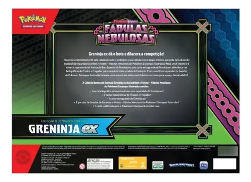Cartas de Pokémon Box Premium Fábulas Nebulosas Greninja Copag