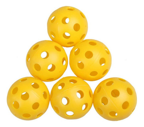 Pack X 6 Pelotas Huecas De Golf 20% Off Color Amarillo