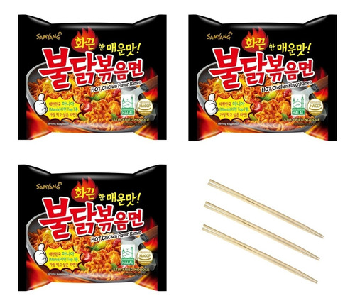 03 Lamen Coreano Samyang Sabor Frango Hot Super Picante