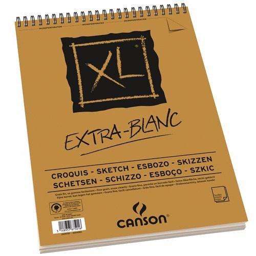 Bloco De Papel Canson Xl Extra Blanc 90g A4 Com 120 Folhas