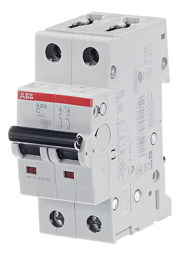 Interruptor Termomagnético S 202-c1 2p 1a 2cds252001r0014