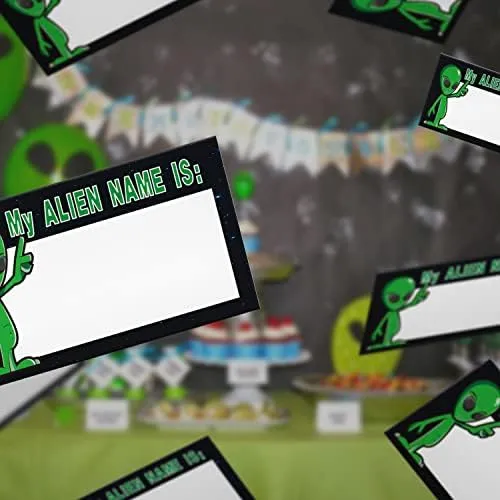 Shupai Whats Your Alien Name Game, 1 Letrero Con Tema Y 50 Y