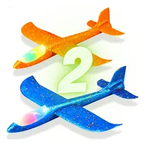 Comprar  Kit 2 Avião Planador Isopor Com Led  Voa De Verdade Praia