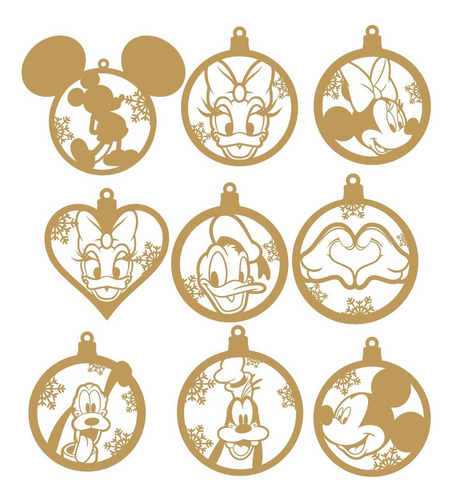 Esferas Navideñas Set De 100 Esferas De Navidad Mdf Corte La
