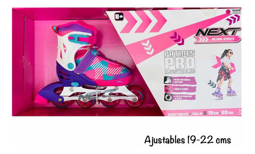 Patines Next Para Niña Ajustables 19-22 Cms