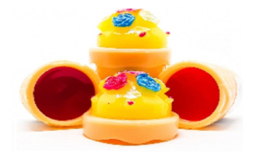 Kit 6 Lip Balm Hidratante Labial Cream Sorvetinho Infantil