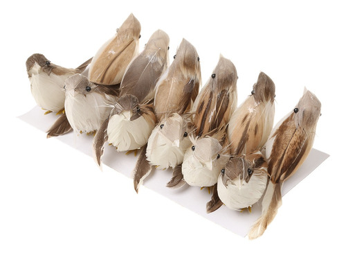 Paquete De 48 Piezas De Aves De Plumas Artificiales Lindas 