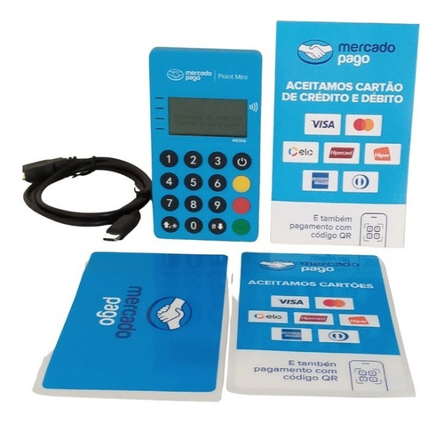 Imagem 4 de 9 de 20 Máquinas Cartão Point Mini Nfc + Adesivos Lote Revenda