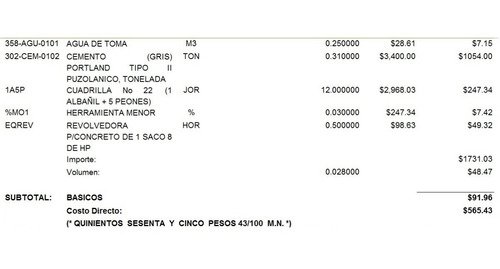 Imagen 3 de 3 de 8200 Matrices De Precios Unitarios 2020 Actualizadas