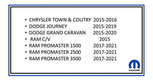 Turbina Convertidor Torque Promaster Journey 2015-2021 Mopar