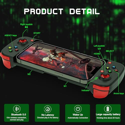 Controlador De Juego Inalámbrico Joso: Gamepad Bluetooth Par