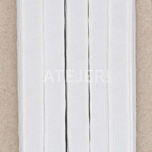 Elástico Liso Marca Bentley Art 24 De 11mm X25 Metros Blanco