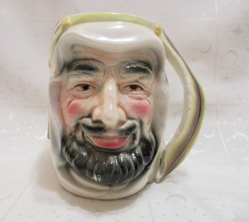 Taza Mug Mayólica Pintada A Mano Principe Árabe Italy 500ml