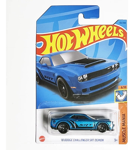 Hot Wheels Carro Dodge Challenger Srt Demon Coleccionable
